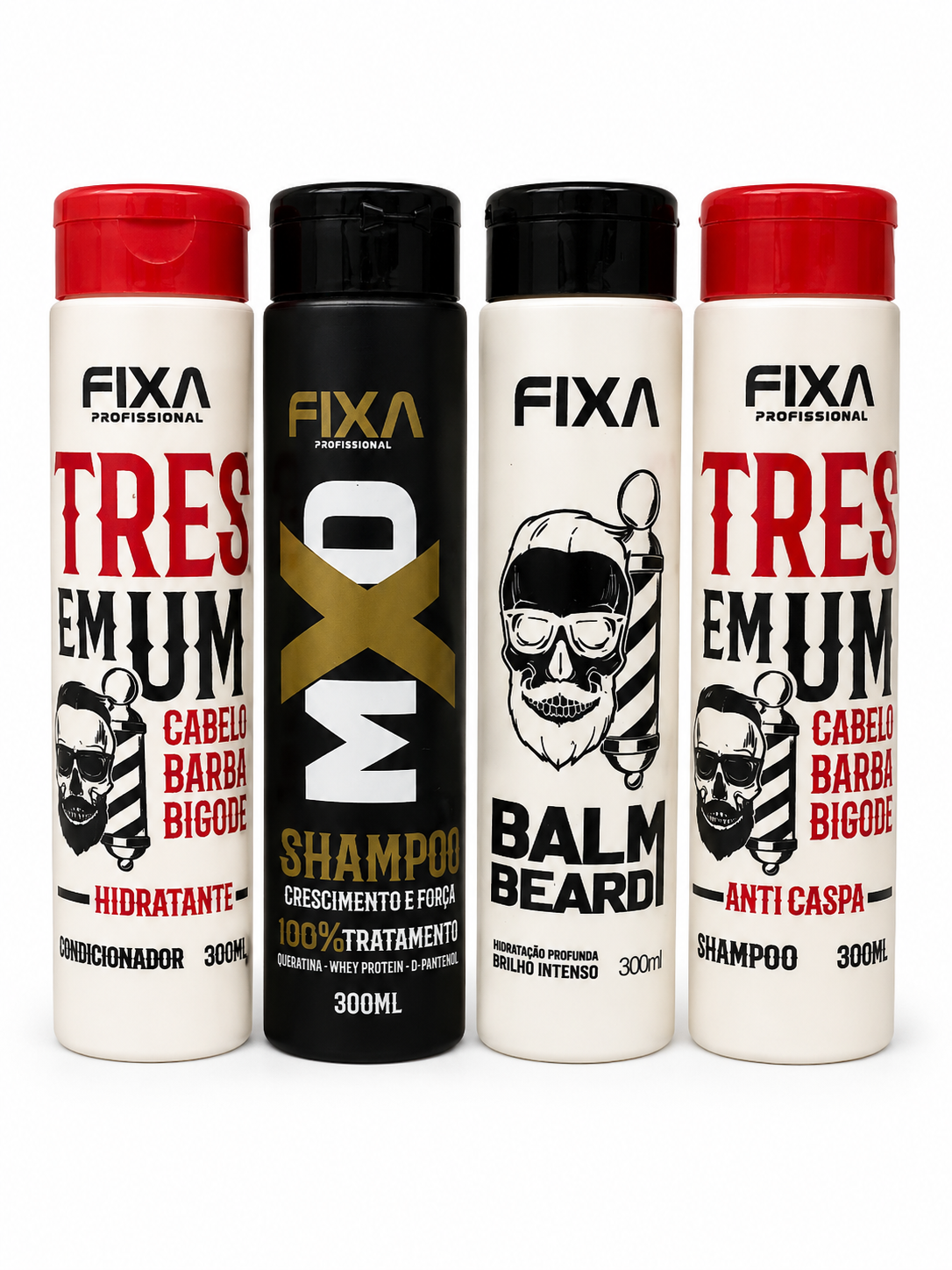 Linha Três em Um e Shampoo MXD